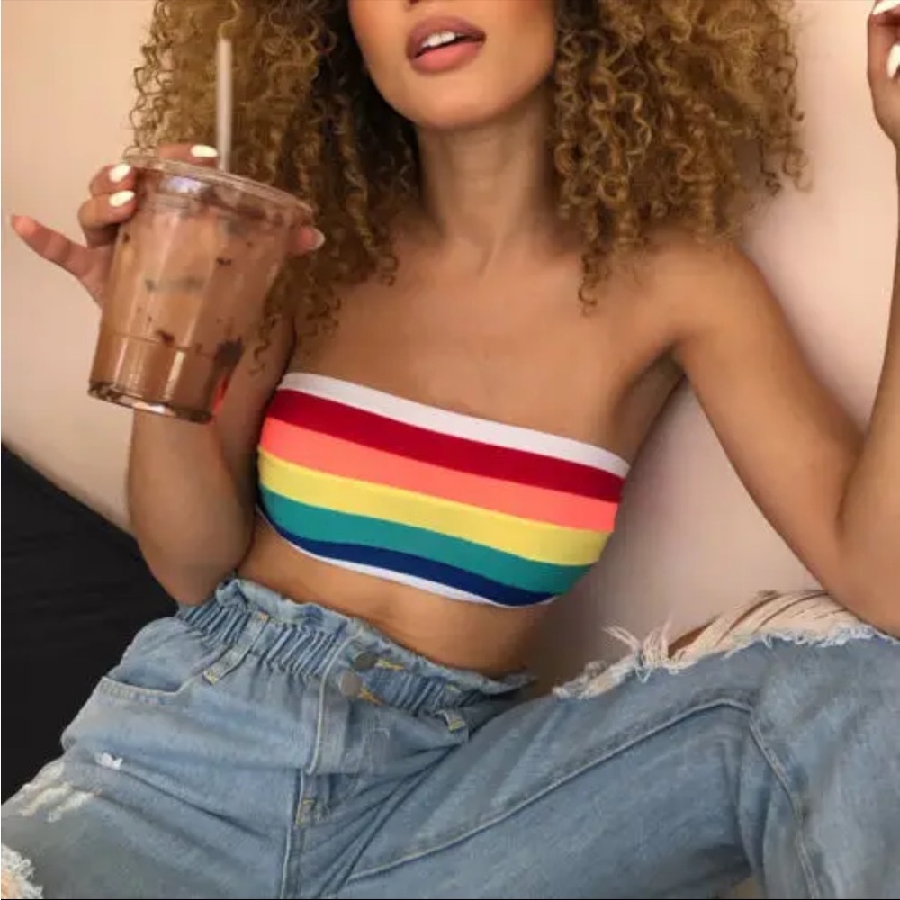 Sale🌅Pride is rainbow tube top🌈